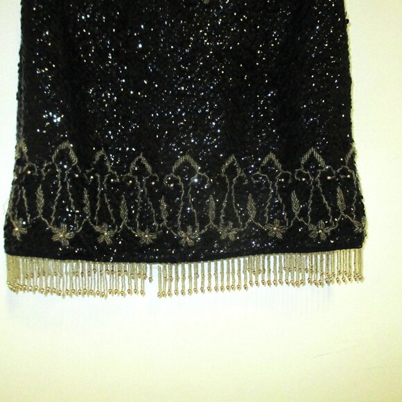 Shirt - Vintage Hand Beaded in Hong Kong  Women's Black Dressy Tank Top - Picture 7 of 13